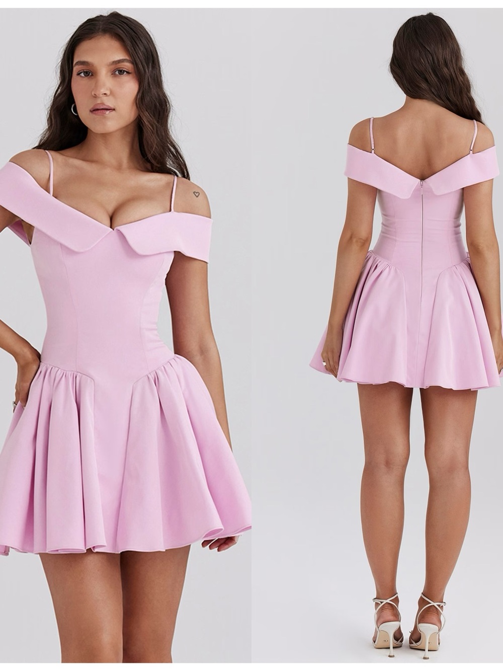 House of CB ELIDA
Cotton Candy Twill Off Shoulder Mini Dress